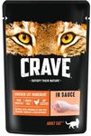 Корм консервированный полнорационный CRAVE для взрослых кошек с курицей в соусе, 70г