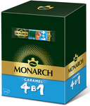 Напиток кофейный Monarch Карамель 4в1 натуральный растворимый сублимированный 24шт*10бл*13,5