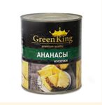 Ананасы Green King кусочки в легком сиропе ж/б 3100 мл (сухой вес 1840г)