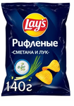 Чипсы Lays картоф. сметана и лук 140г