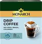 Набор кофе Monarch Drip Арабика Бразилия, Перу, Колумбия 66г