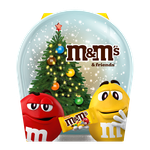 Сладкий подарок M&M'S и друзья Снежный шар на Новый Год, набор конфет M&M's, Mars, Twix, Milky Way, Skittles, 148г