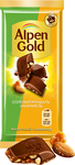 Шоколад молочный Alpen Gold Альпен Гольд с соленым миндалем и карамелью, 80г