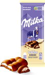 Шоколад молочный пористый "Milka Bubbles" c кокосовой начинкой, 87г