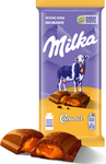 Шоколад молочный MILKA Милка с карамельной начинкой, 90г