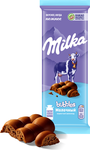 Шоколад молочный пористый "Milka Bubbles", 72г