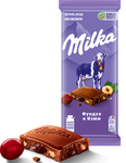Шоколад молочный "Милка" с фундуком и изюмом, 80г