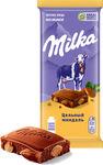 Шоколад молочный "Милка" с цельным миндалем, 80г