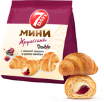 Мини круассаны 7DAYS c двойной начинкой: "вишня" и с кремом со вкусом "ваниль" 265 г