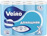 Бумага туалетная VEIRO 24шт 2сл Домашняя