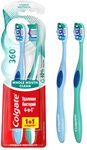 Зубная щетка COLGATE 2+2шт 360 Суперчистота всей полости рта антибактериальная средней жесткости
