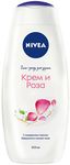 Гель для душа NIVEA 500мл Гeль-уход Крем и роза*6