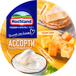 Сыр плавленый Hochland Ассорти желтое, коробка, 140г