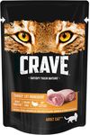 Корм консервированный полнорационный CRAVE для взрослых кошек с индейкой, 70г